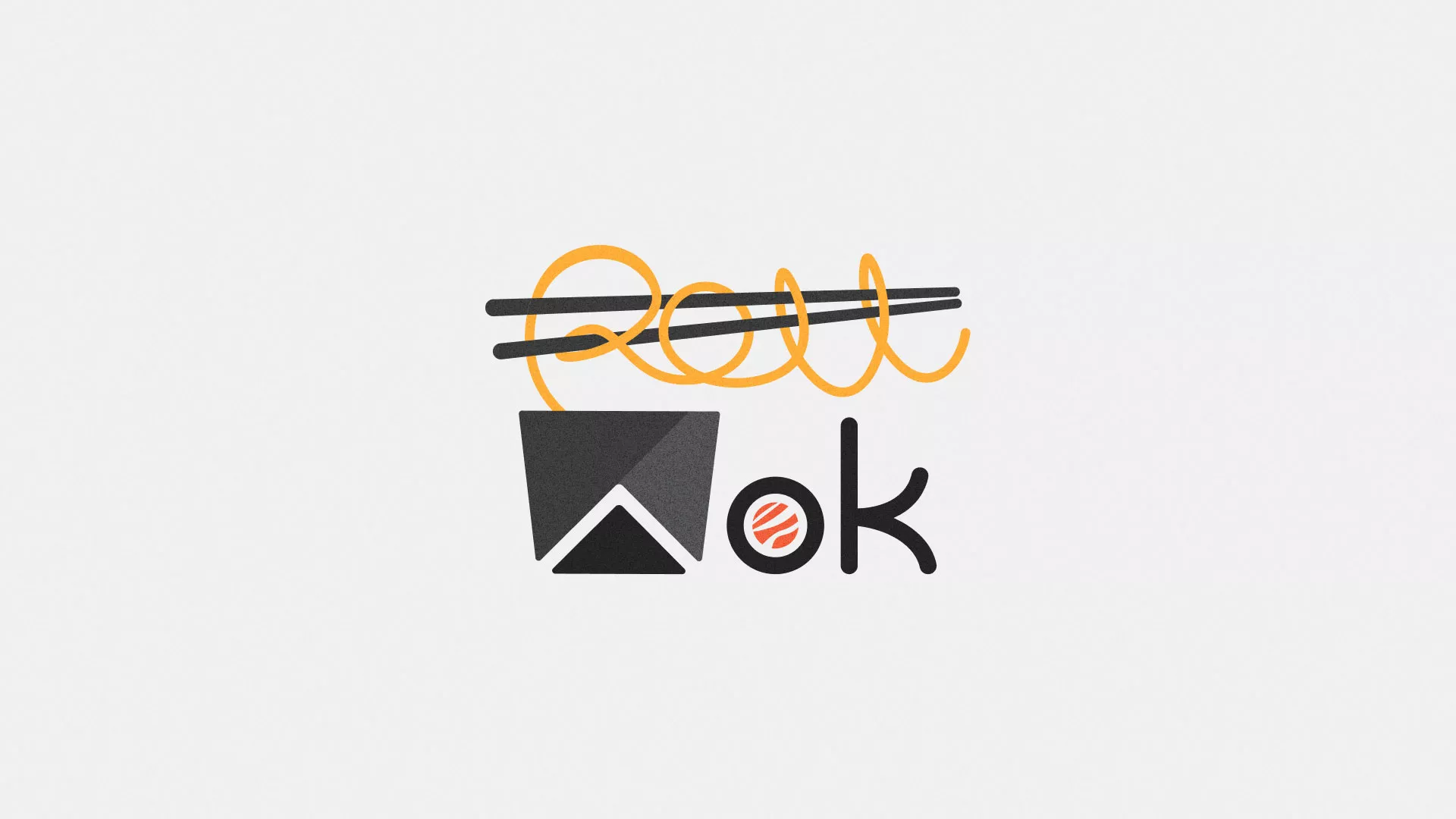 Разработка логотипа суши-бара «Roll Wok Club» в Архангельске